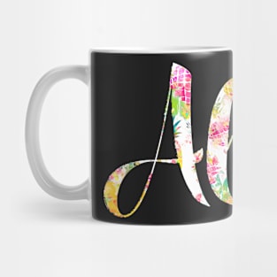 Aloha Typography Pineapple Collage Mug